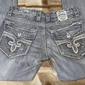 Buckle Rock Revival Ash Gray with Darker Charcoal Sz 32 x 32 Excellent S…